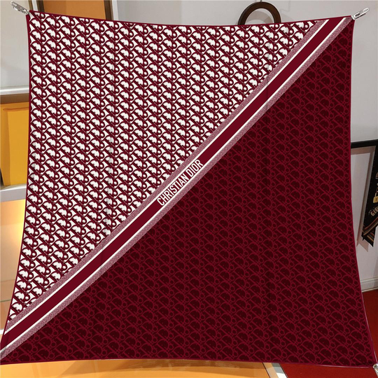 İthal Kırmızı & Bordo D Desen Twill İpek Eşarp