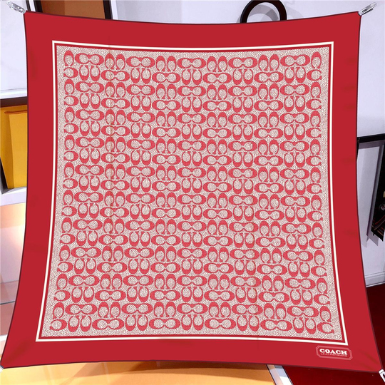 İthal Kırmızı C Desen Twill İpek Eşarp