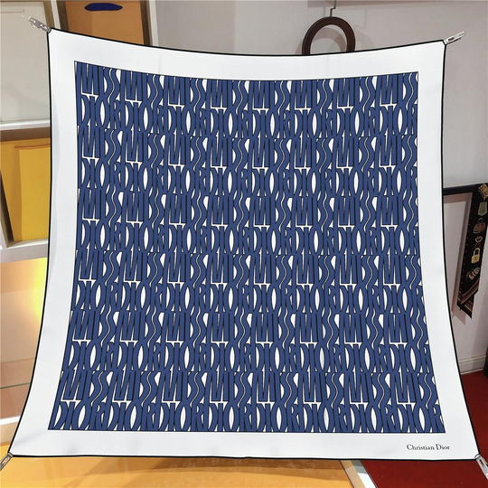 İthal Lacivert D 2 Desen Twill İpek Eşarp