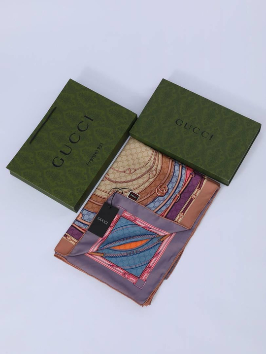 İthal Mocha GC Desen Twill İpek Şal 