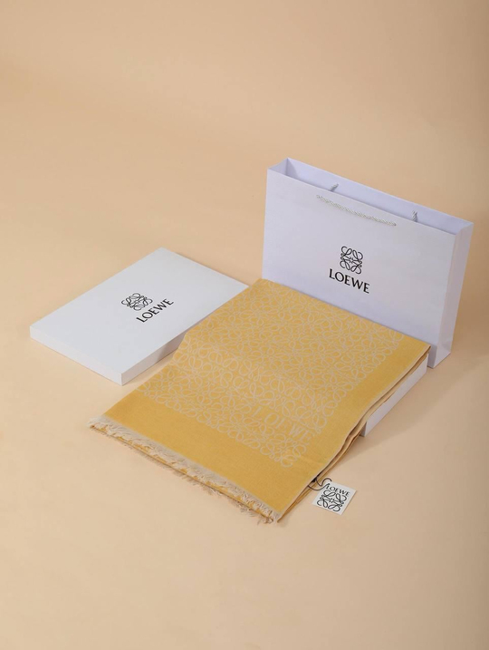 İthal Pastel Sarı L Desen Yün İpek Şal