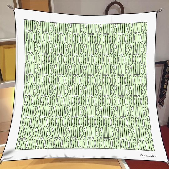 İthal Soft Yeşil D 2 Desen Twill İpek Eşarp
