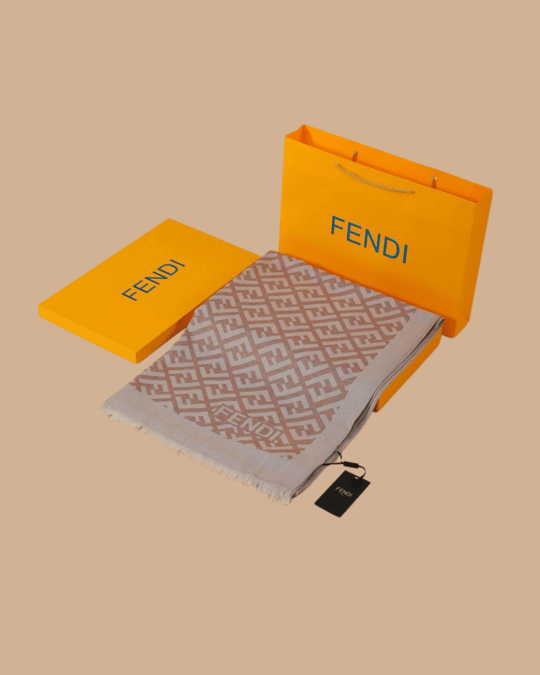 İthal Somon F Desen Yün İpek Şal
