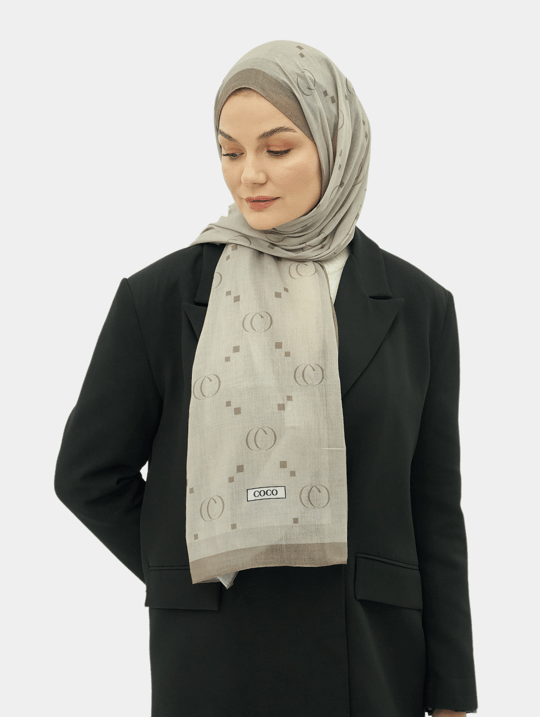 Brown COCO Desen Şal