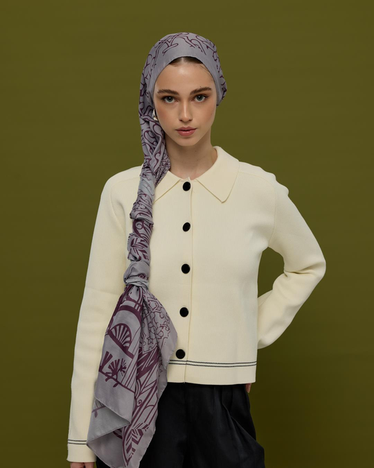 S-HAREM-02 Leylak & Erguvani Harem Rüyası Desen Şal