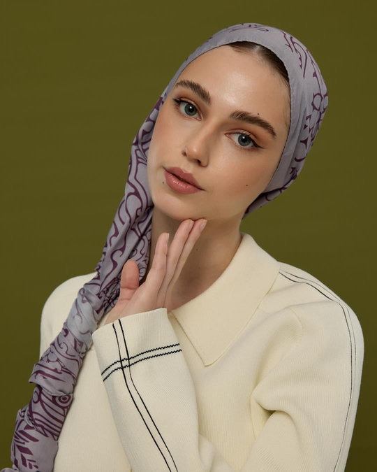 S-HAREM-02 Leylak & Erguvani Harem Rüyası Desen Şal