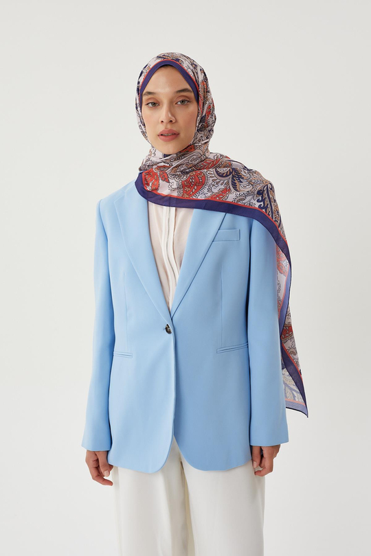 Morcivert & Nude Retro Desen Şal