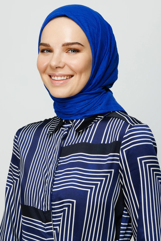 Saks Mavi Bambu Eşarp