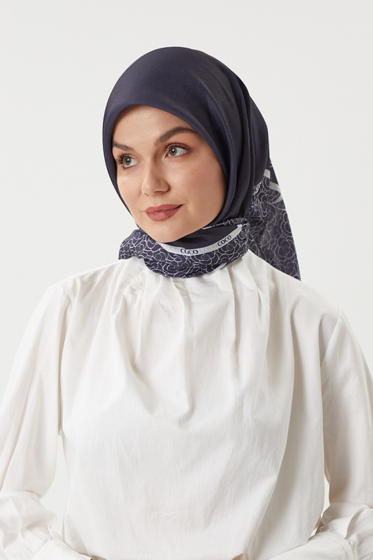 Siyah - Paris Pamuk Eşarp