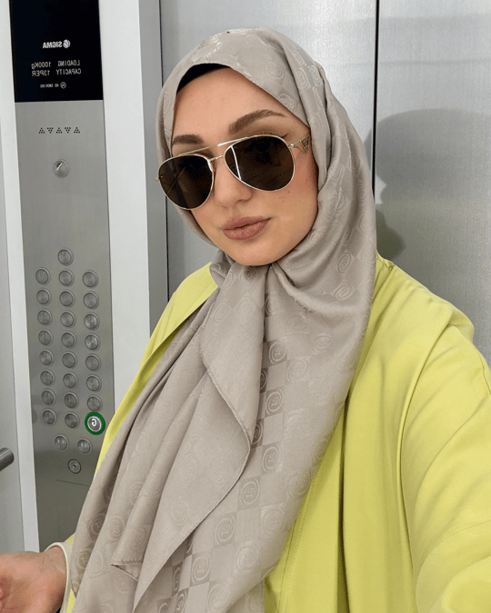 Vizon Damier Desen Jakar Şal