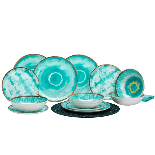 Flamefield Boho Dream Non Slip 12 Parça Yemek Takımı  