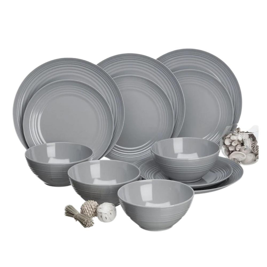 Flamefield Cool Grey Non Slip 12 Parça Yemek Takımı