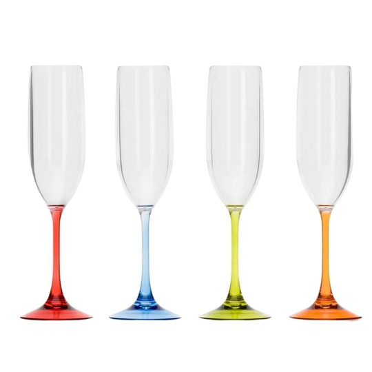 Flamefield Flute Dörtlü Prosecco Kadehi