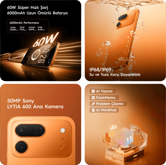 TECNO Spark 50 Pro 8/256 GB Turuncu