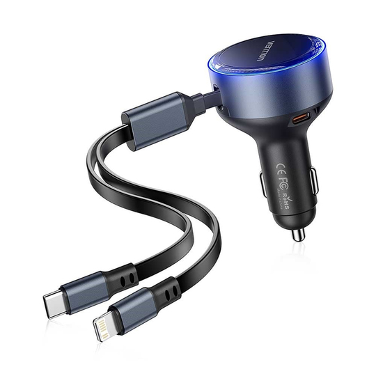 Vention 30W 3 Portlu Hızlı Araç Sarj Adaptörü FFO Siyah