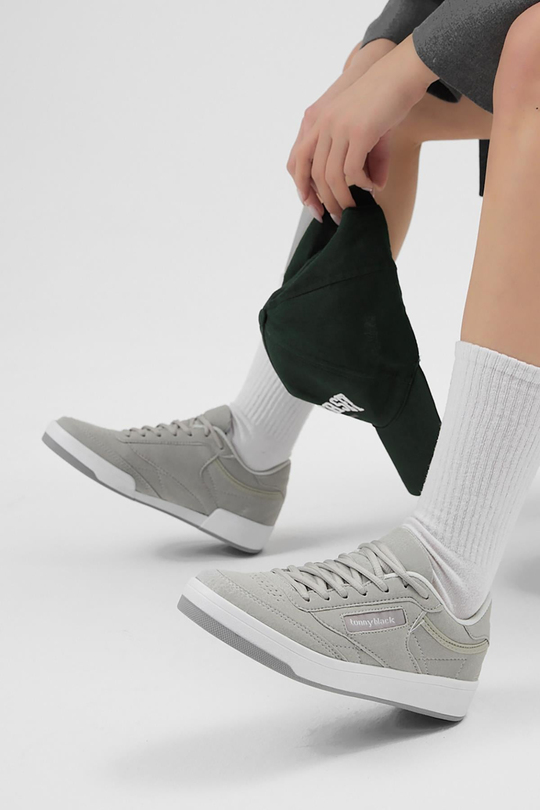Rahat Kalıp Poli Taban Bağcıklı Unisex Füme Süet Spor Ayakkabı TB107-0