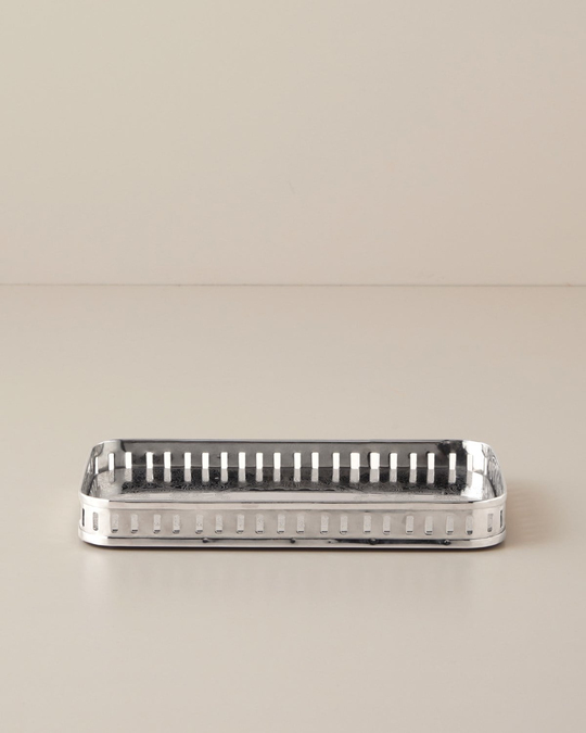 Anabel Metal Dekoratif Tepsi 15x4 Cm Gümüş