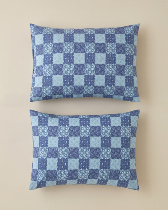 Azule Kolay Ütülenir 2li Yastık Kılıfı 50x70 cm Mavi