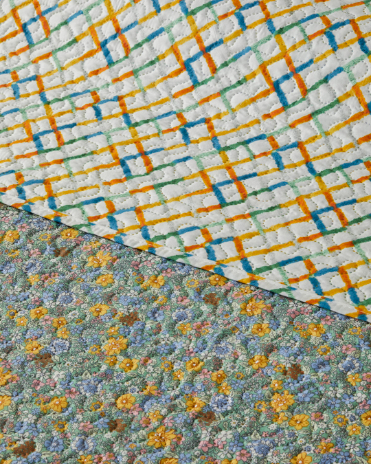 Bloom Rhombus  Tek Kişilik Çok Amaçlı Örtü 160x220 cm Yeşil