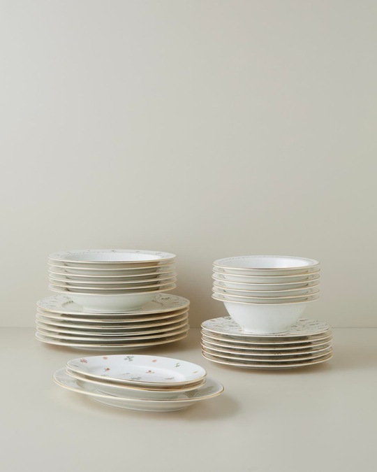 Bloomline Porselen Yemek Takımı 27 Parça 6 Kişilik Gold