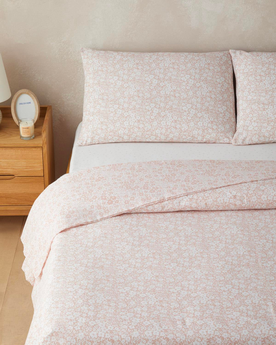 Blossira Kolay Ütülenir Çift Kişilik Çarşaflı Nevresim Takımı 200x220 cm Pembe