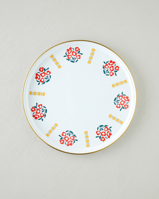 Bright Parade Emaye Tepsi 31 cm Renkli