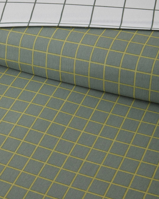 Checkmate Kolay Ütülenir Tek Kişilik Nevresim Seti 160x220 cm Yeşil