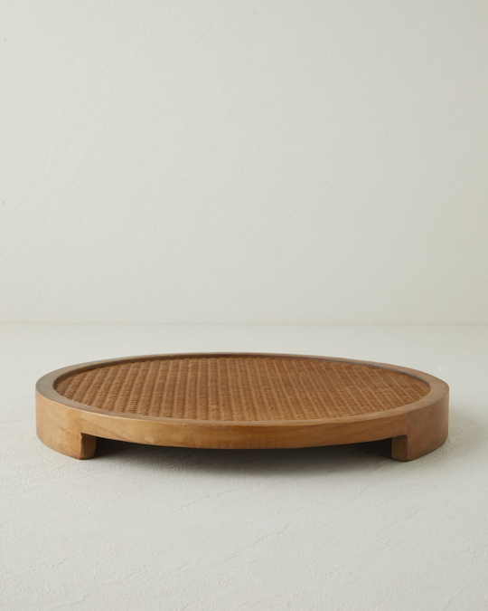 Cleo Rattan Dekoratif 36,5x36,5x3,5 cm Kahverengi