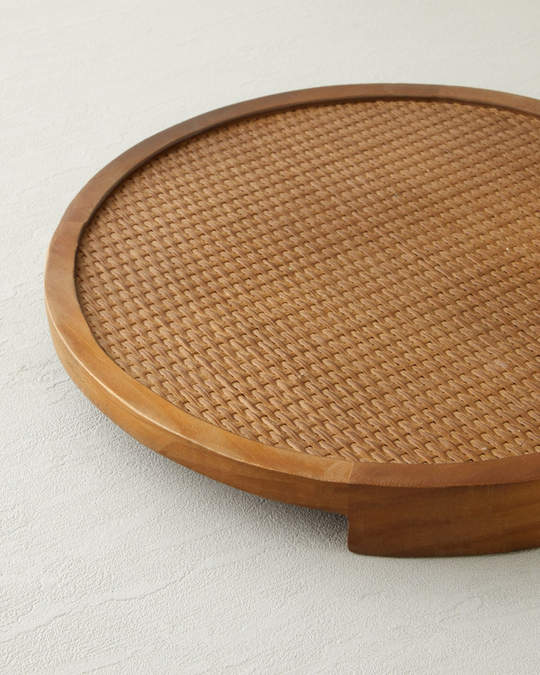 Cleo Rattan Dekoratif 36,5x36,5x3,5 cm Kahverengi