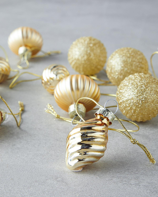 Colin Set Yılbaşı Ağacı Süsü Gold