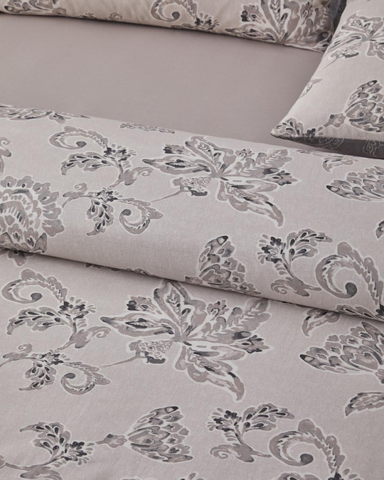 Curioleaf Pamuklu Çift Kişilik Çarşaflı Nevresim Takımı 200x220 cm Bej