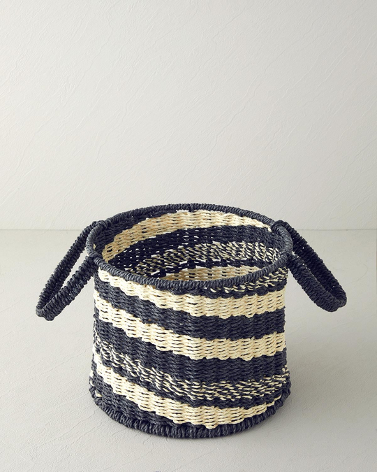 Denver Kağıt İp Sepet 25x20 cm Natural-Siyah