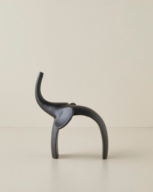 Elephant Alüminyum Biblo 18 cm Siyah