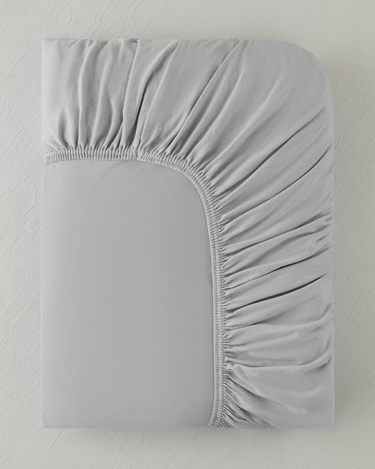 Essence %100 Pamuk Tek Kişilik Lastikli Çarşaf 100x200 cm Gri