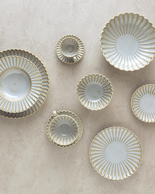 Fiore New Bone China 4 Parça 2 Kişilik Çay Fincanı Takımı Gri