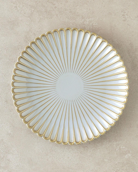 Fiore New Bone China Servis Tabağı 26 cm Gri