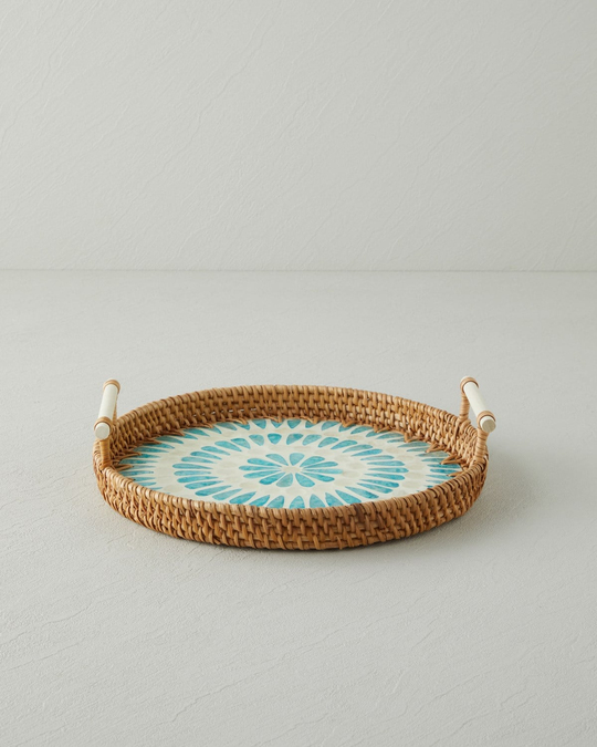Florence Rattan Tepsi 28 cm Kahverengi