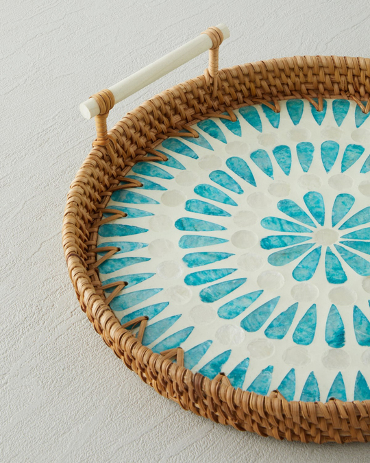 Florence Rattan Tepsi 28 cm Kahverengi