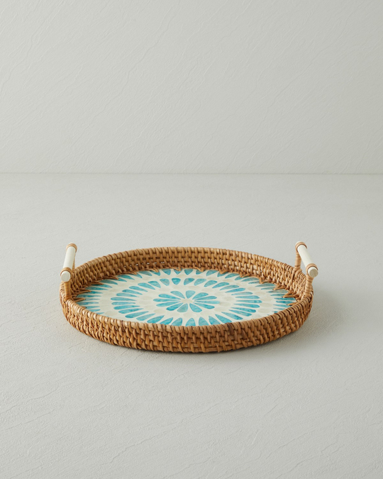 Florence Rattan Tepsi 28 cm Kahverengi