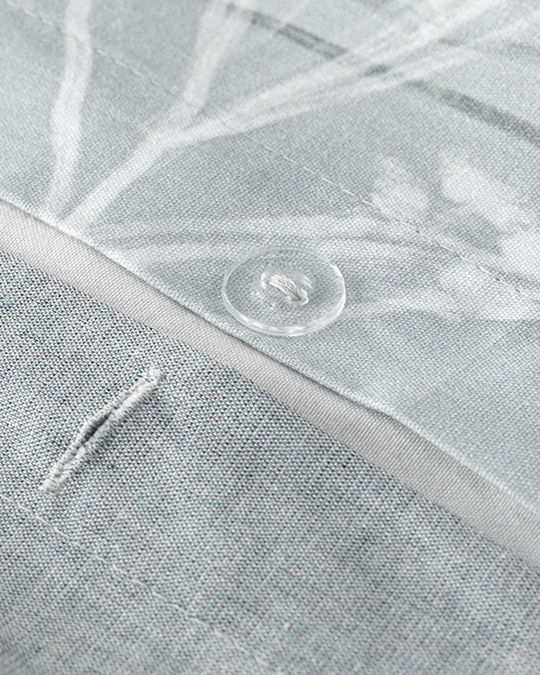 Flower Heaven Dijital Baskılı Pamuklu Çift Kişilik Çarşaflı Nevresim Takımı 200x220 cm Gri