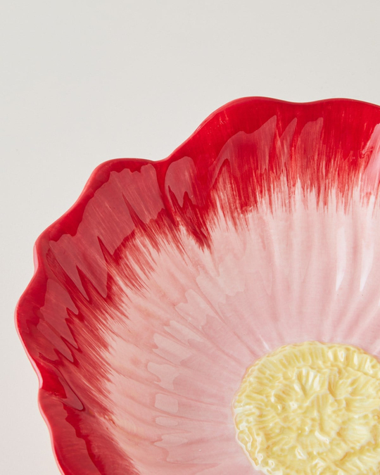 Flowerella Dolomite Kase 22 cm Kırmızı-Pembe