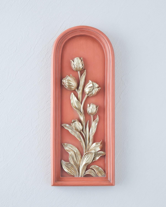 Flowery Duvar Aksesuarı 13,5x3,5x34,5 cm Turuncu