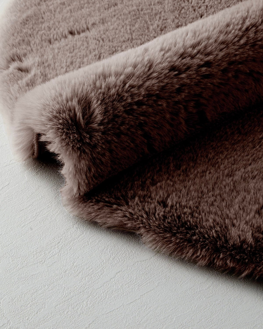 Furry Pelüş Halı 120 cm Acı Kahve