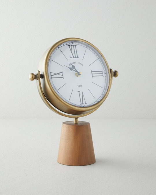 Hilly Mdf Masa Saati 32 cm Kahve