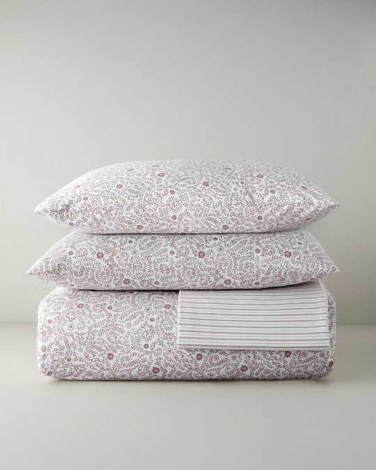 Ivy Blush Kolay Ütülenir Çarşaflı Çift Kişilik Nevresim Takımı 200x220 cm Mor