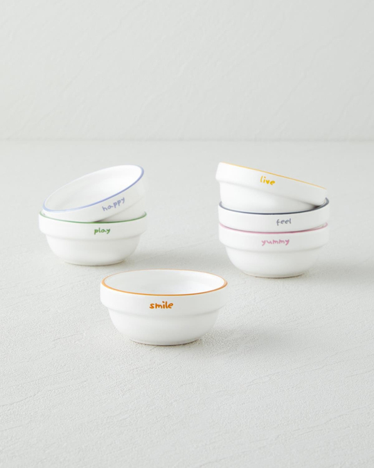 Joyfull Seramik 6lı Çerezlik 6 cm Renkli