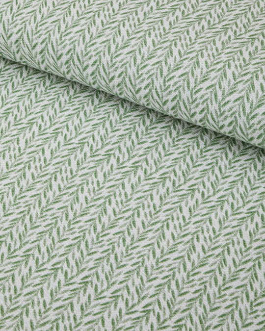 Leafline Baskılı Pamuklu Çift Kişilik Pike 200x220 cm Yeşil
