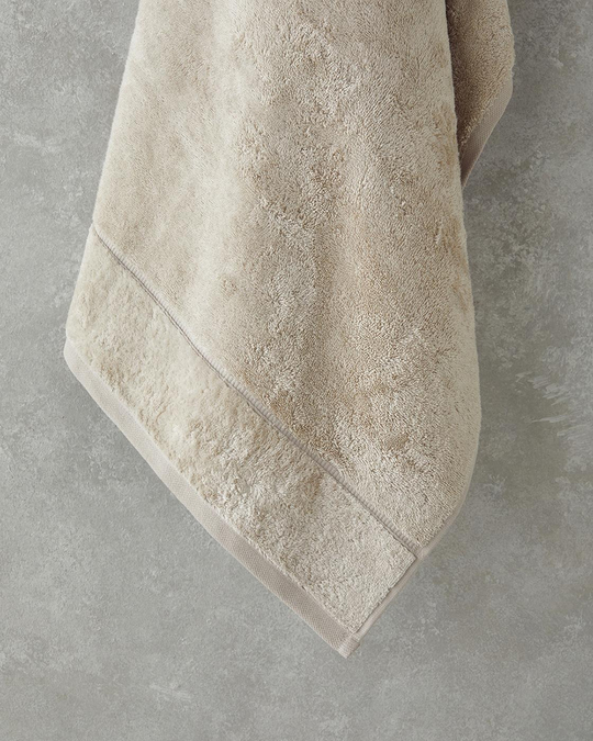 Leafy Bambu Banyo Havlusu 70x140 cm Açık Bej