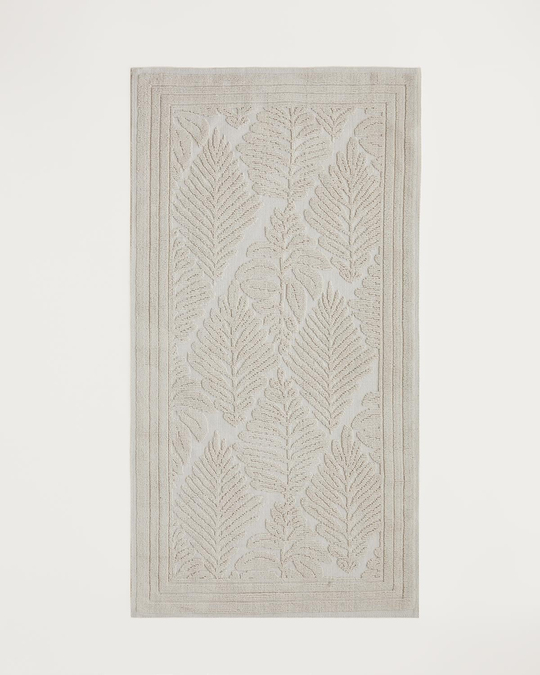 Leafy Pamuklu Bukle Kilim 80x150 cm Krem