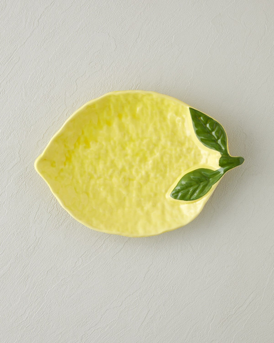 Lemonella Seramik Kayık Tabak 27x19x3 cm Sarı